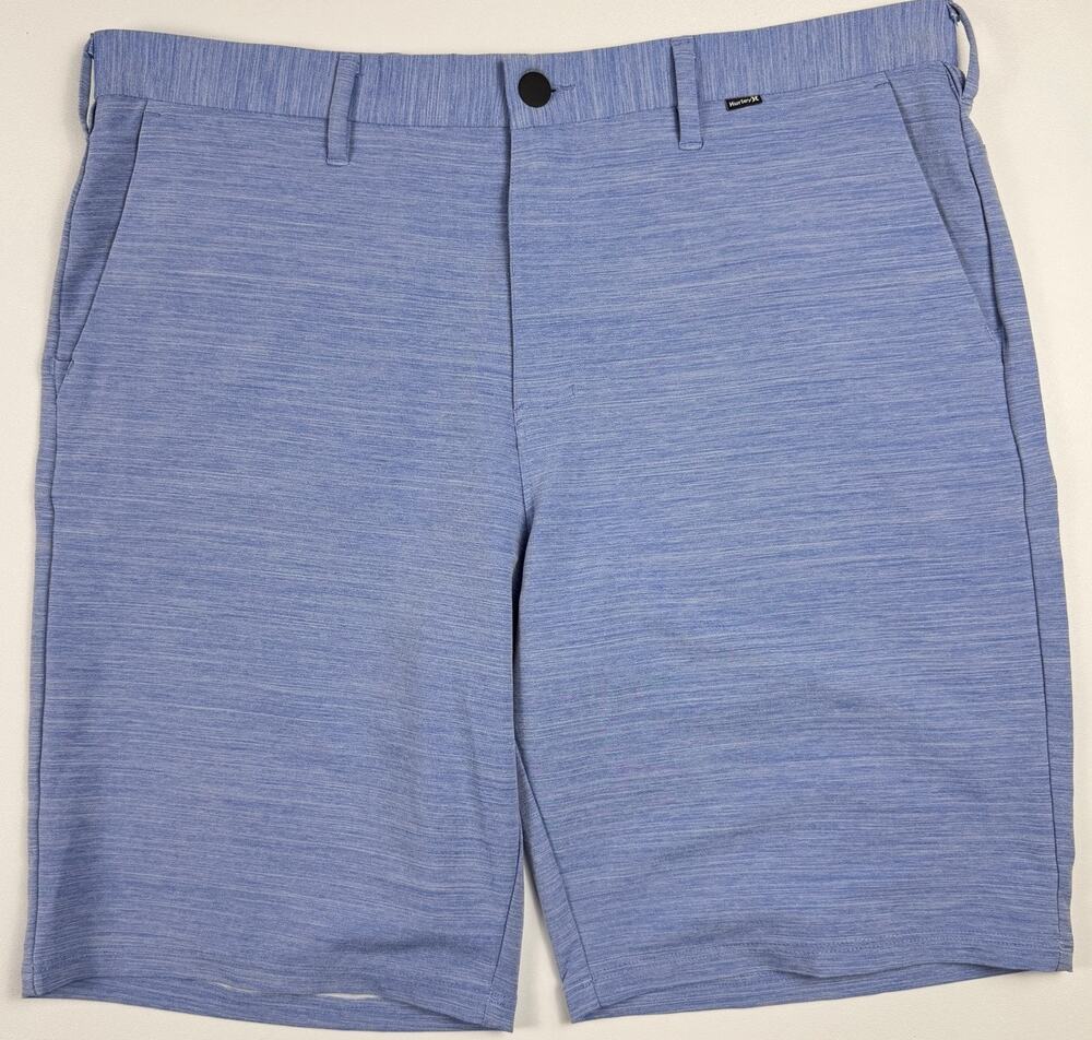 Hurley Hybrid Shorts Mens 36 Blue Heather Stretch Performance Golf Casual